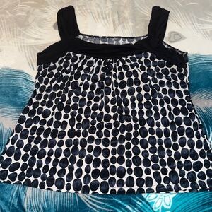 Stylish Black and White Polka Dot Women's Top